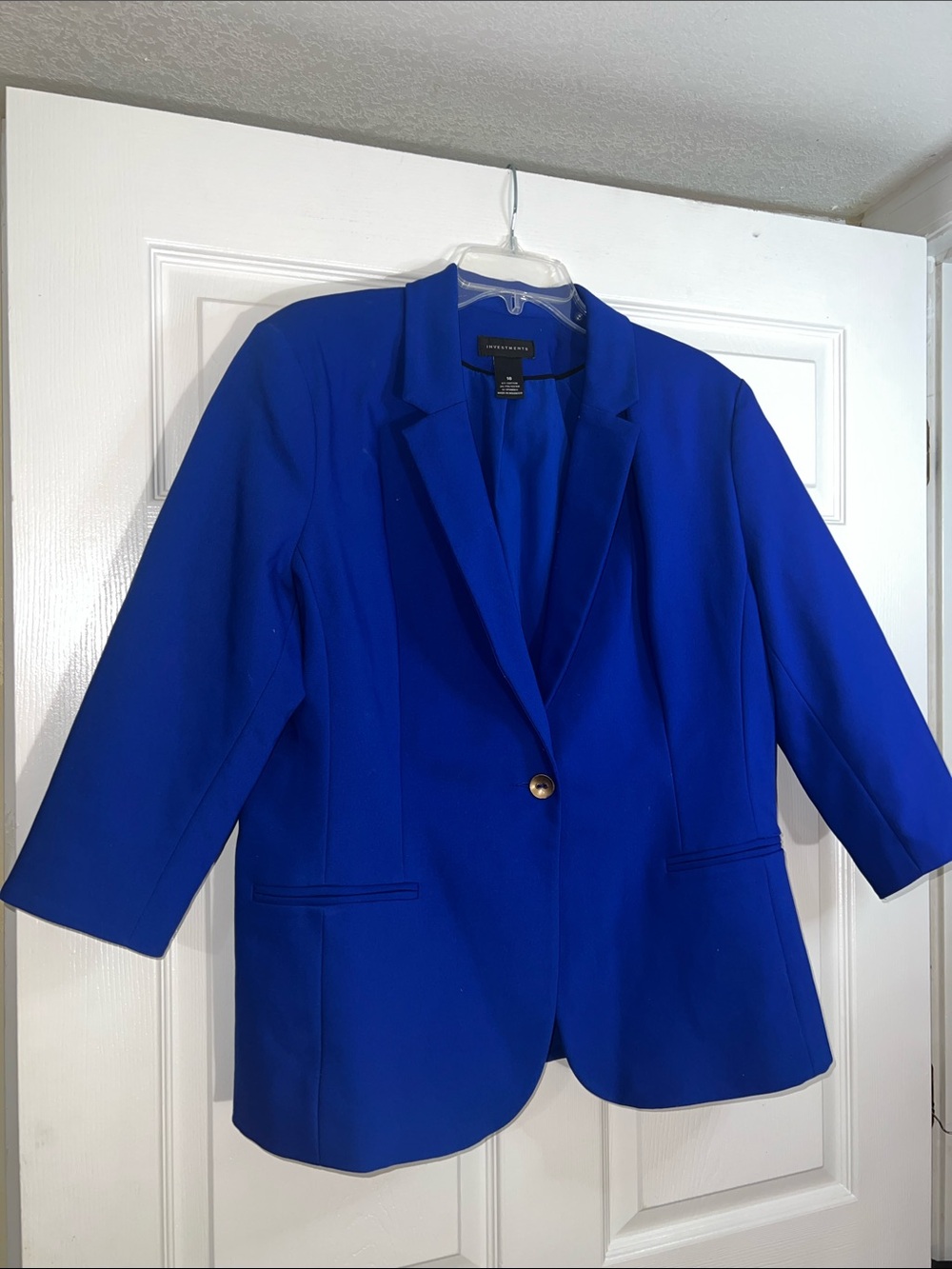 Investments Cobalt Blue Single-Button Blazer
